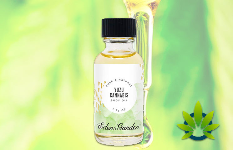 Edens Garden Yuzu Cannabliss Body Oil: Natural Cannabis CBD Skincare?
