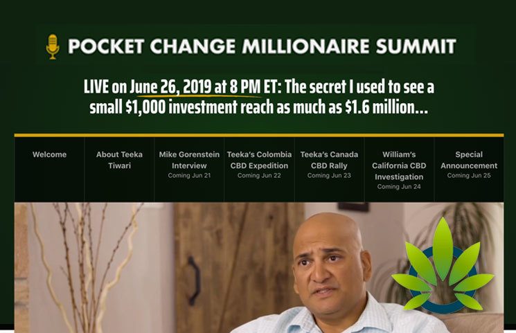 Pocket Change Millionaire Summit: Teeka's Cannabis and CBD Event is June 26