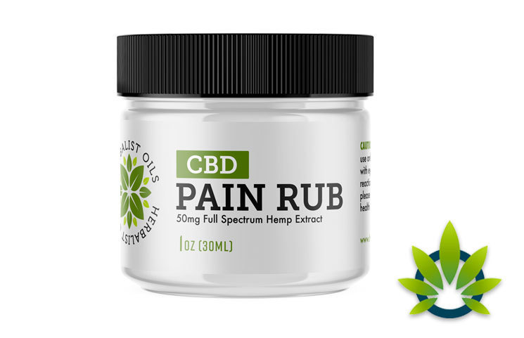 First-Class Herbalist CBD Pain Rub: Full-Spectrum CBD Hemp Extract Cream