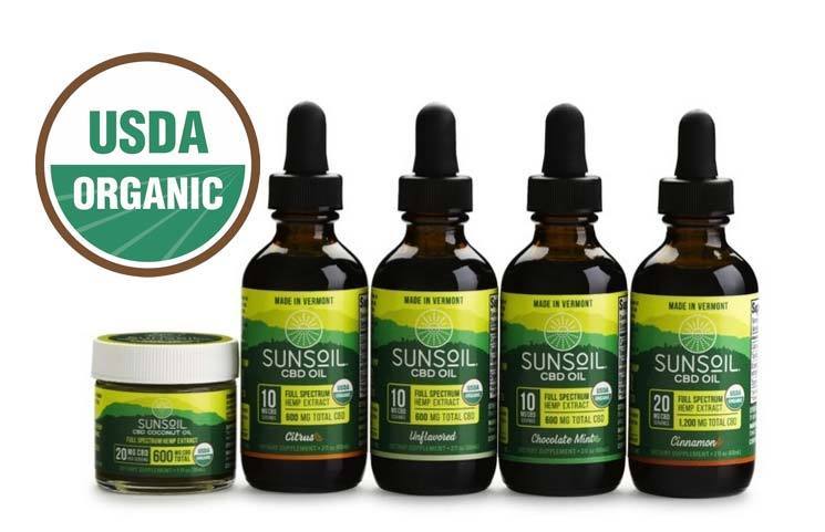 The USDA Lists Sunsoil As A Certified Organic Producer of Full-Spectrum CBD Oils