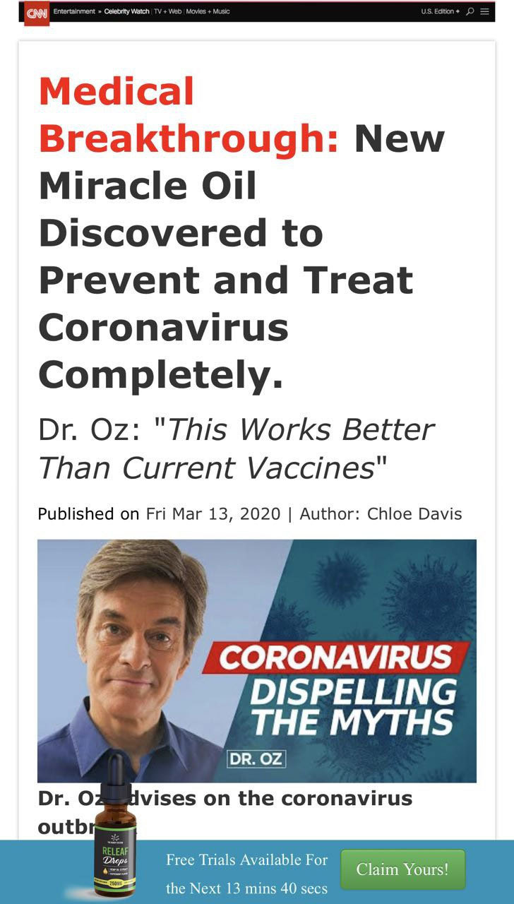 cbd-coronavirus-dr-oz-scam