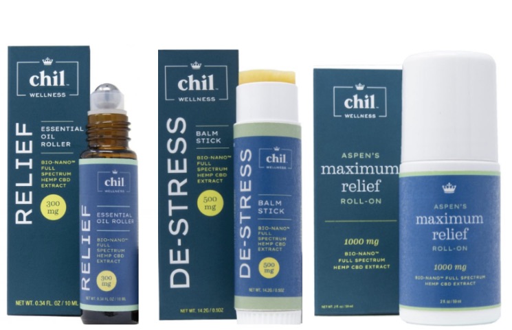 Chil Wellness' New CBD Products Include Roll-On Essential Oils, Good Night and De-Stress
