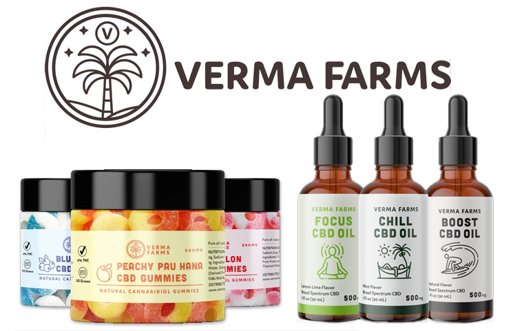Verma Farms Hemp CBD Oil, Gummies, Topicals and Dog Products