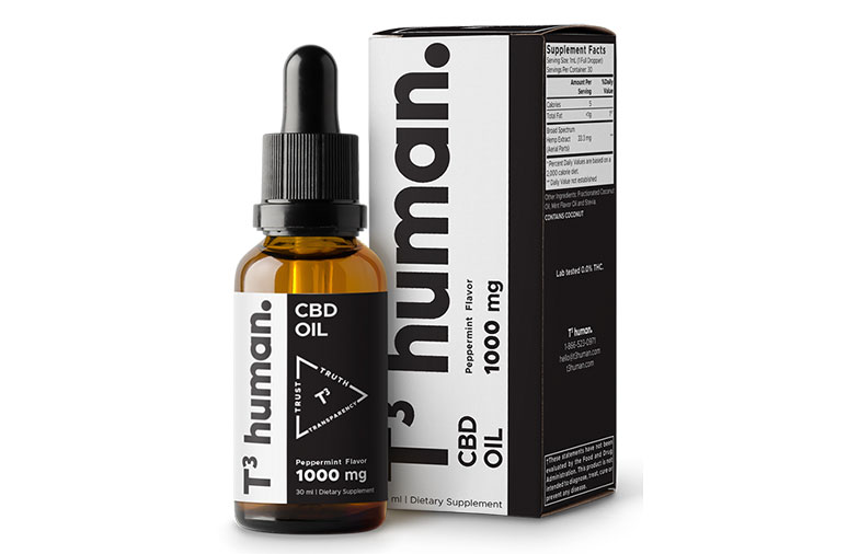 T3 Human CBD: Pure Broad Spectrum CBD Hemp Oil Tincture